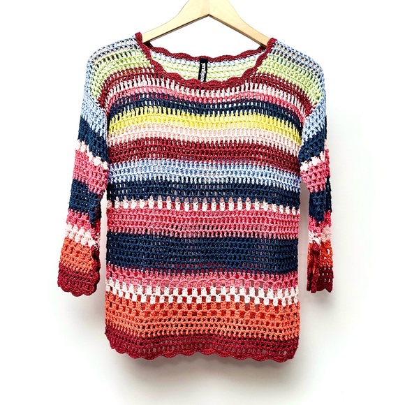 Desigual Tops - Desigual crochet knit top